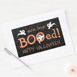 You've Been Booed Cute Ghost Halloween Candy Treat Rectangular Sticker