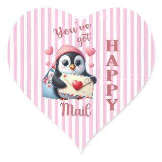 You've Got Happy Mail  Heart Sticker