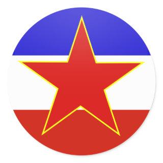 Yugoslavia quality Flag Circle Classic Round Sticker