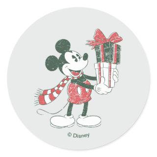 Yuletide Joy | Merry Christmas Mickey Classic Round Sticker