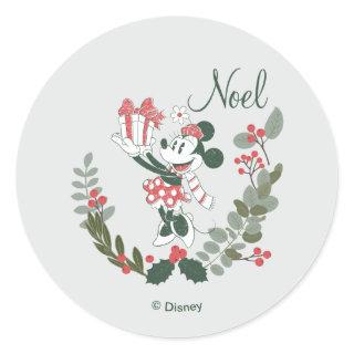 Yuletide Joy | Minnie Noel Classic Round Sticker