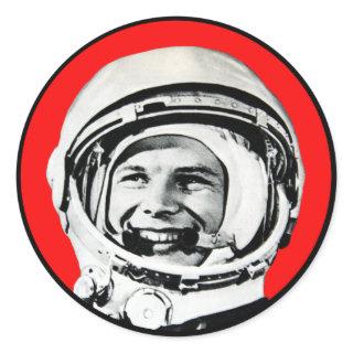 Yuri Gagarin - Soviet Hero & Cosmonaut Classic Round Sticker