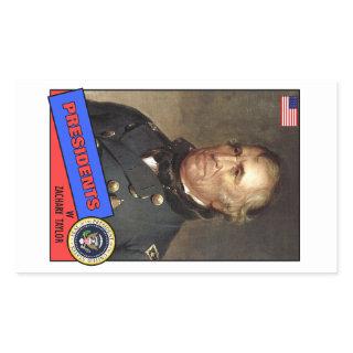 Zachary Taylor Baseball Card Rectangular Sticker