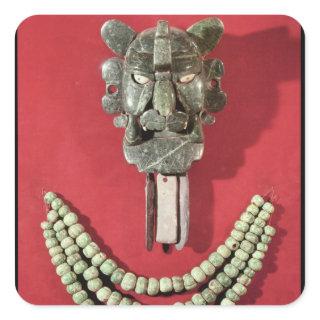 Zapotec pectoral the form of  mask representing square sticker