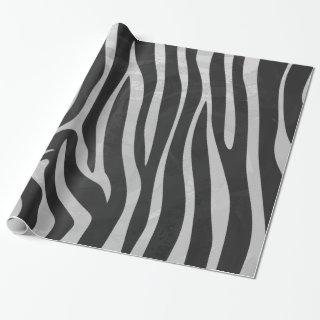 Zebra Black and Light Gray Print