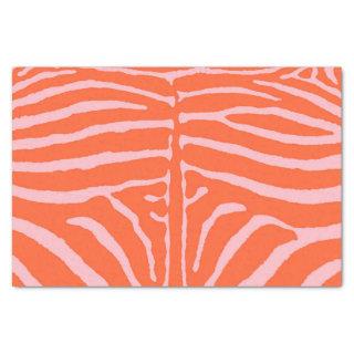 Zebra in Pink & Orange Tissue Paper