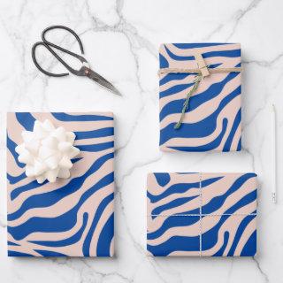 Zebra Print Blue Zebra Stripes Animal Print  Sheets