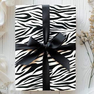 Zebra Print Stripes Black and White Animal Pattern