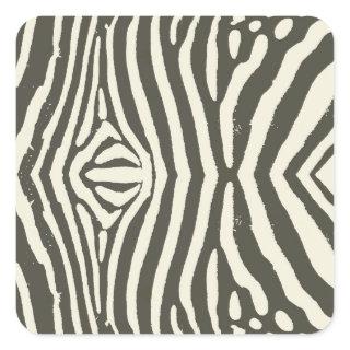 Zebra Stripe Animal Print Pattern Square Sticker
