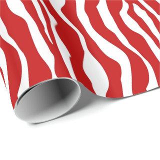 Zebra stripes - Deep Red and White