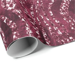 Zebra Stripes Lines Marsala Glitter Burgundy Brida