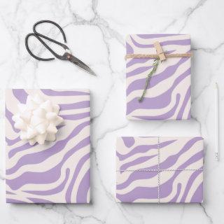 Zebra Stripes Preppy Purple Wild Animal Print  Sheets
