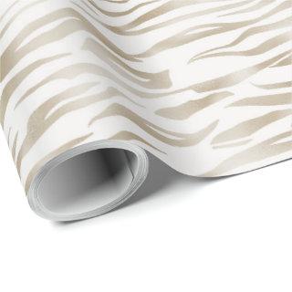 Zen Cream White Cocoa Brown Zebra Print