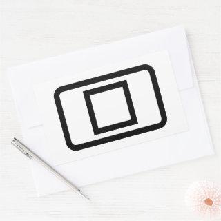 Zener Card | Hollow Square Rectangular Sticker