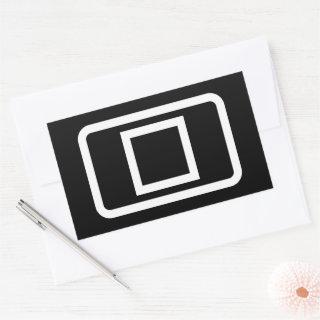 Zener Card | Hollow Square Rectangular Sticker