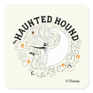 Zero the Haunted Hound Square Sticker