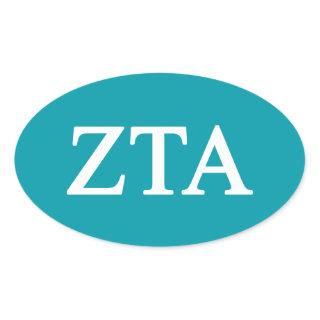 Zeta Tau Alpha Lil Big Logo Oval Sticker