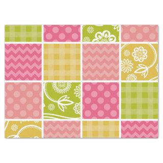 Zigzag, Chevron, Polka Dots, Gingham, Patchwork Tissue Paper