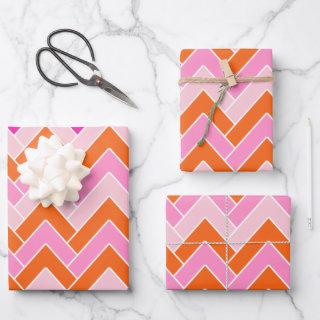 Zigzag Pink And Orange Chevron  Sheets