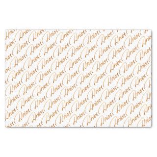 Zodiac "Aries" Gold Script Tissue Paper