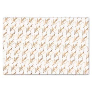 Zodiac "Libra" Gold Script Tissue Paper
