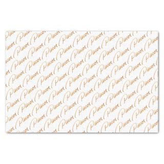 Zodiac "Pisces" Gold Script Tissue Paper
