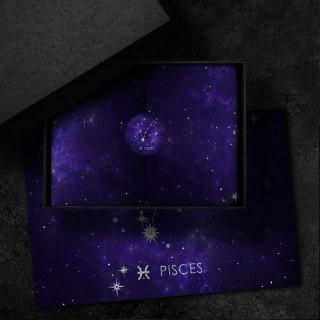 Zodiac Purple Pisces | Cosmic Astrology Horoscope Tissue Paper