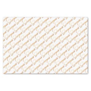 Zodiac "Scorpio" Gold Script Tissue Paper