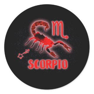 Zodiac sign Scorpio Classic Round Sticker
