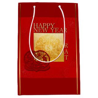Zodiac signs Yin Yang Chinese Rat Year 2020 MGB Medium Gift Bag