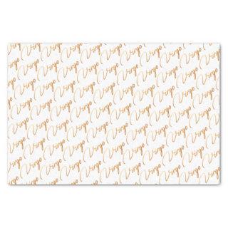 Zodiac "Virgo" Gold Script Tissue Paper