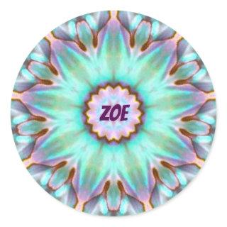 ZOE ~ Personalised Paua Shell Sticker Fractal ~