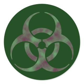 Zombie Biohazard Symbol Sticker