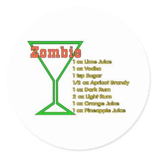 Zombie Classic Round Sticker