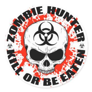 Zombie Hunter 3 Classic Round Sticker