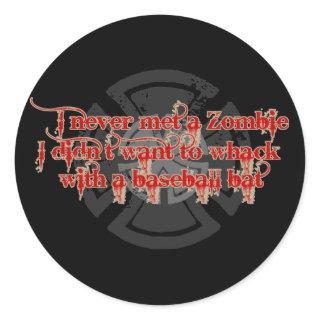 Zombie Hunter Classic Round Sticker