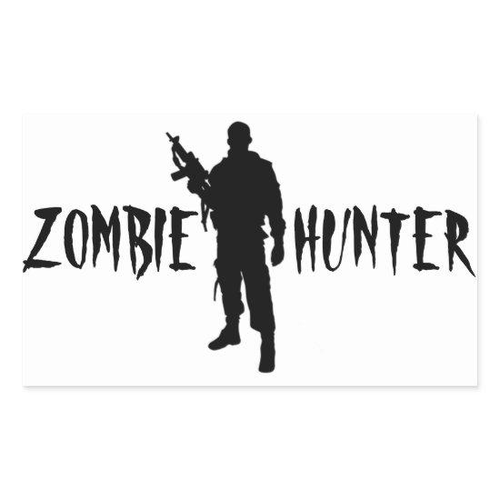 ZOMBIE HUNTER -STICKER RECTANGULAR STICKER