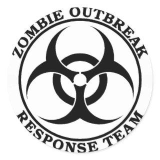 Zombie Outbreak Response Team (Biohazard) Classic Round Sticker