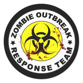 Zombie Outbreak Response Team. Classic Round Sticker