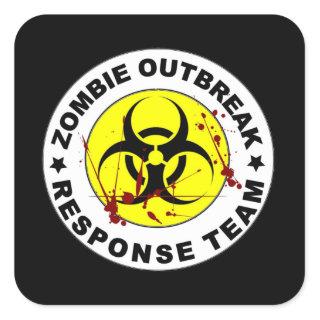 Zombie Outbreak Response Team. Square Sticker