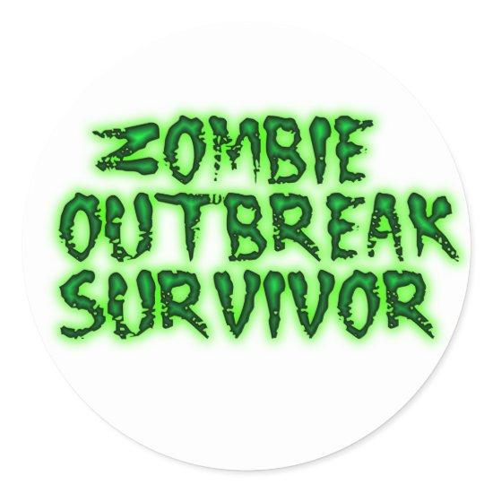 zombie outbreak survivor stickers