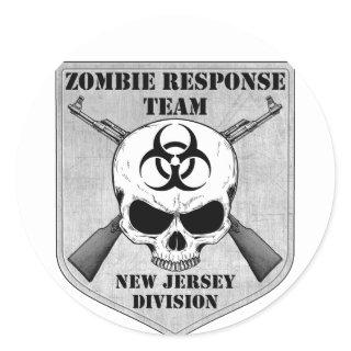 Zombie Response Team: New Jersey Division Classic Round Sticker