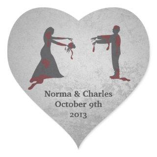 Zombie Save the Date Wedding Stickers