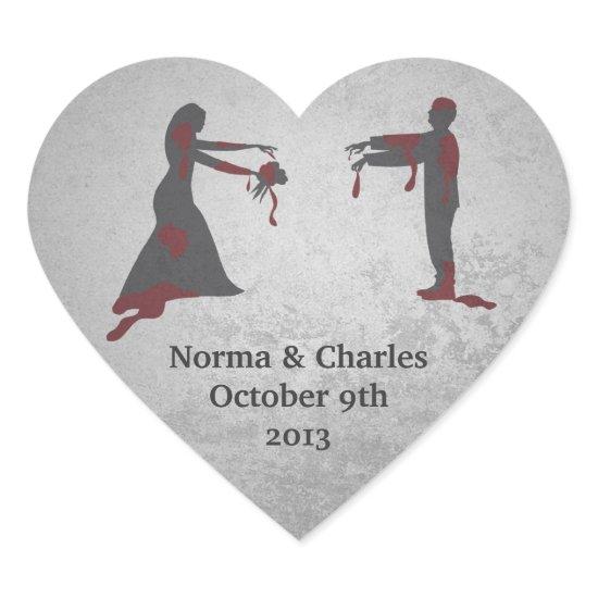 Zombie Save the Date Wedding Stickers