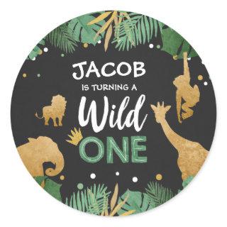 Zoo Party Favor Tags Safari Jungle Wild One Chalk