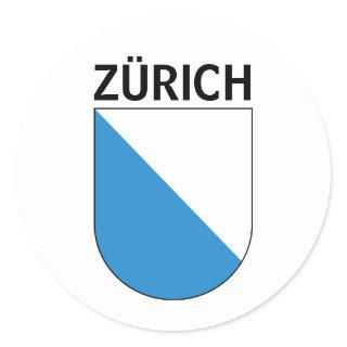 Zürich coat of arms classic round sticker