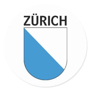 Zürich coat of arms classic round sticker