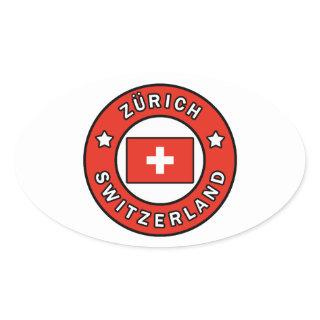 Zürich Switzerland Oval Sticker